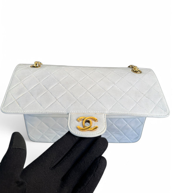 CHANEL LAMBSKIN MATELASSE MEDIUM DOUBLE FLAP