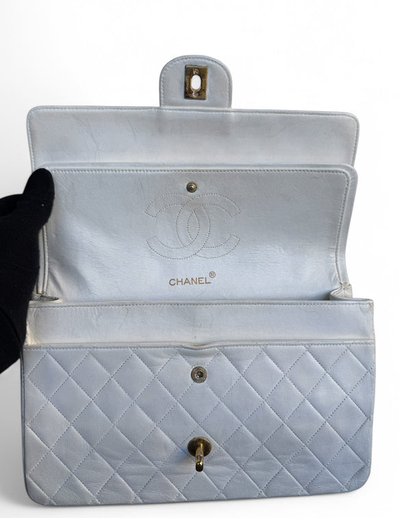 CHANEL LAMBSKIN MATELASSE MEDIUM DOUBLE FLAP