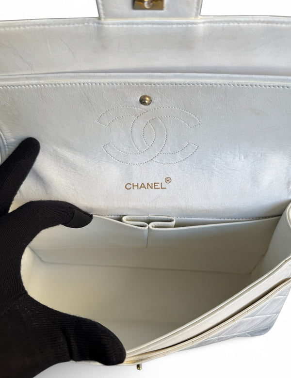 CHANEL LAMBSKIN MATELASSE MEDIUM DOUBLE FLAP