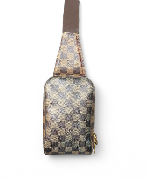 LOUIS VUITTON GERONIMO SLING BAG DAMIER EBENE