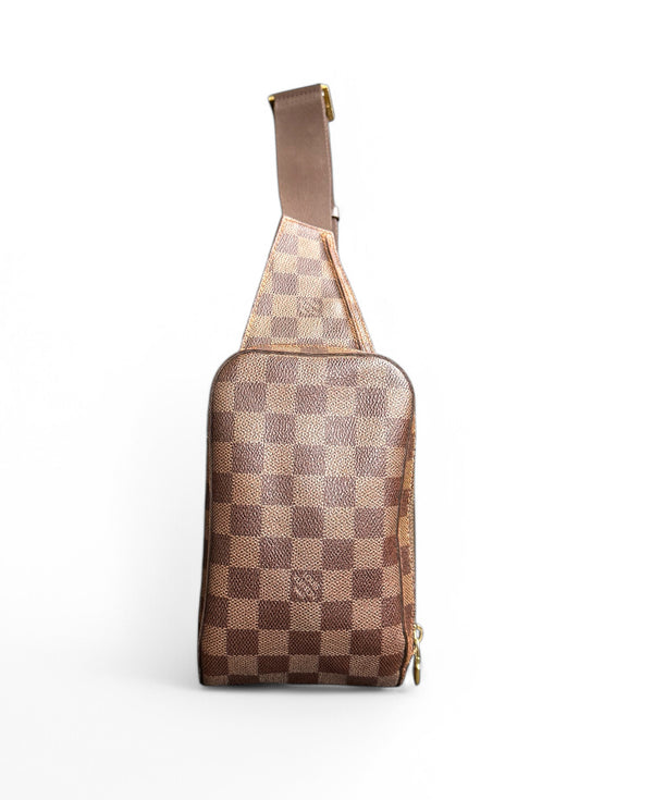 LOUIS VUITTON GERONIMO SLING BAG DAMIER EBENE