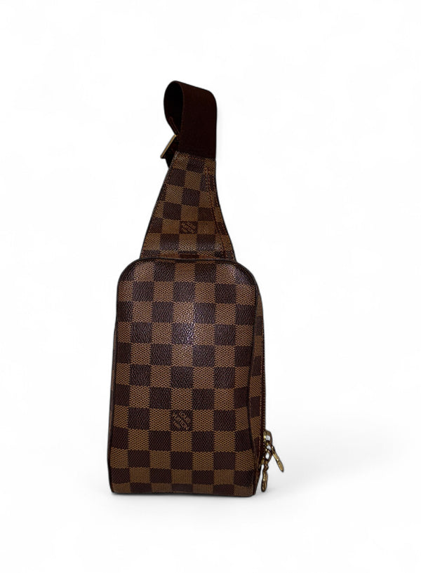 LOUIS VUITTON GERONIMO SLING BAG DAMIER EBENE