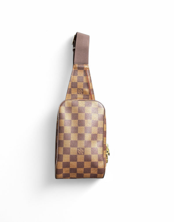 LOUIS VUITTON GERONIMO SLING BAG DAMIER EBENE