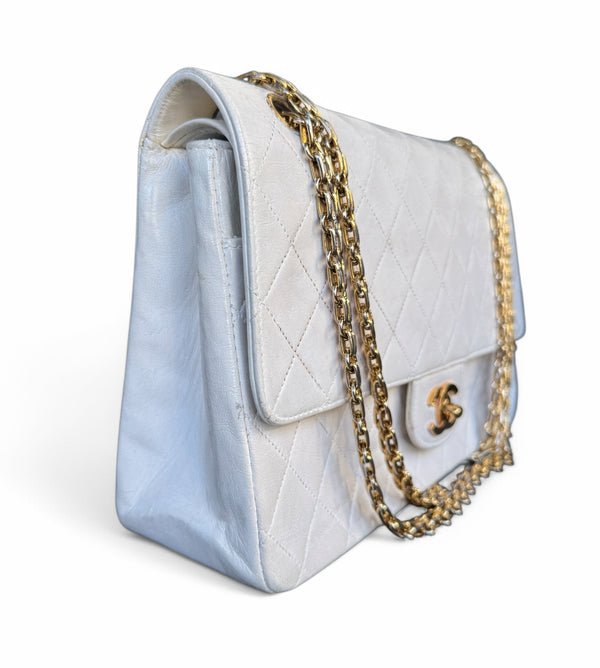 CHANEL LAMBSKIN MATELASSE MEDIUM DOUBLE FLAP