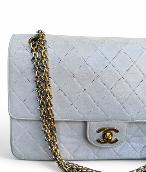 CHANEL LAMBSKIN MATELASSE MEDIUM DOUBLE FLAP
