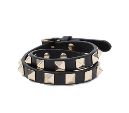 VALENTINO ROCKSTUD DOUBLE STRAP BRACELET