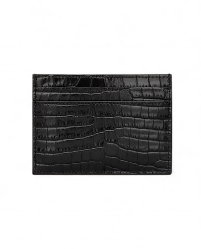 SAINT LAURENT CASSANDRE CROCO CARD HOLDER